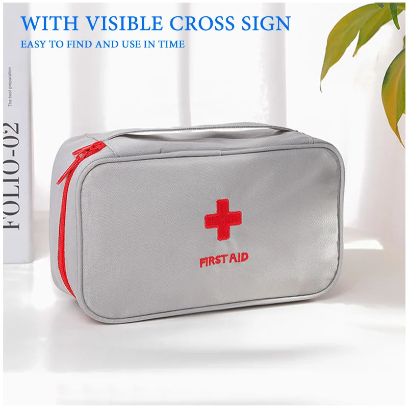 Portable Waterproof First Aid Bag With Handle Outdoor Survival Emergency Kits For Camp Hiking Fishing Travel Car First Aid Kits