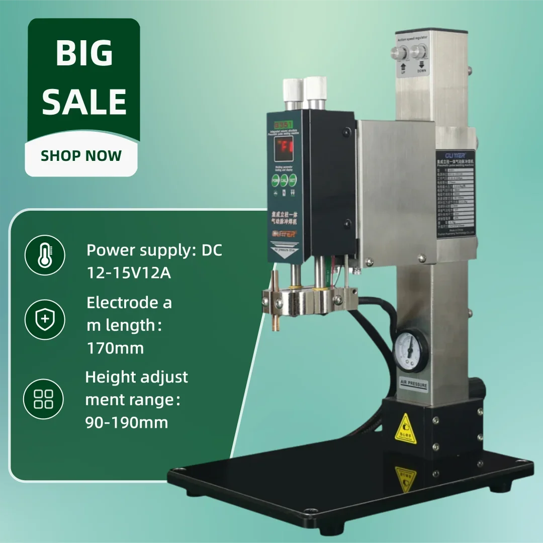 LYBGA Glitter G-351 Integrated Column Pneumatic Pulse Welding Machine Single 811A 811H Spot Welder Air 2550 Air-Compressor