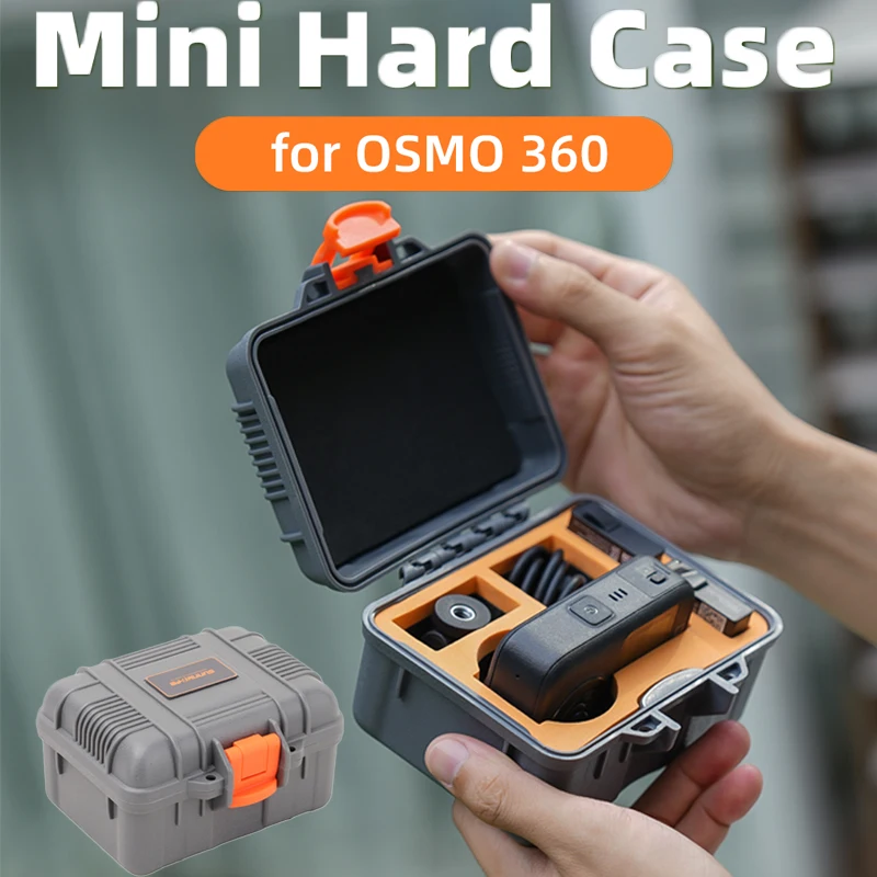 صندوق صغير مقاوم للماء لـ DJI OSMO 360 غطاء حمل صلب محمول لملحقات كاميرا OSMO 360 مقاوم للصدمات والسقوط