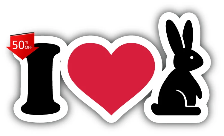 

I Love Bunny Cute Car Laptop Window Bumper Waterproof Vinyl Decal Sticker Retro Cute Cute Unique Unique Aesthetic Cool