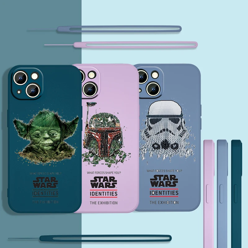 Star Wars Yoda Baby For Apple iPhone 13 12 Mini 11 Pro XS MAX XR X 8 7 6 Plus Liquid Rope Silicone Phone Case Coque Capa Cover