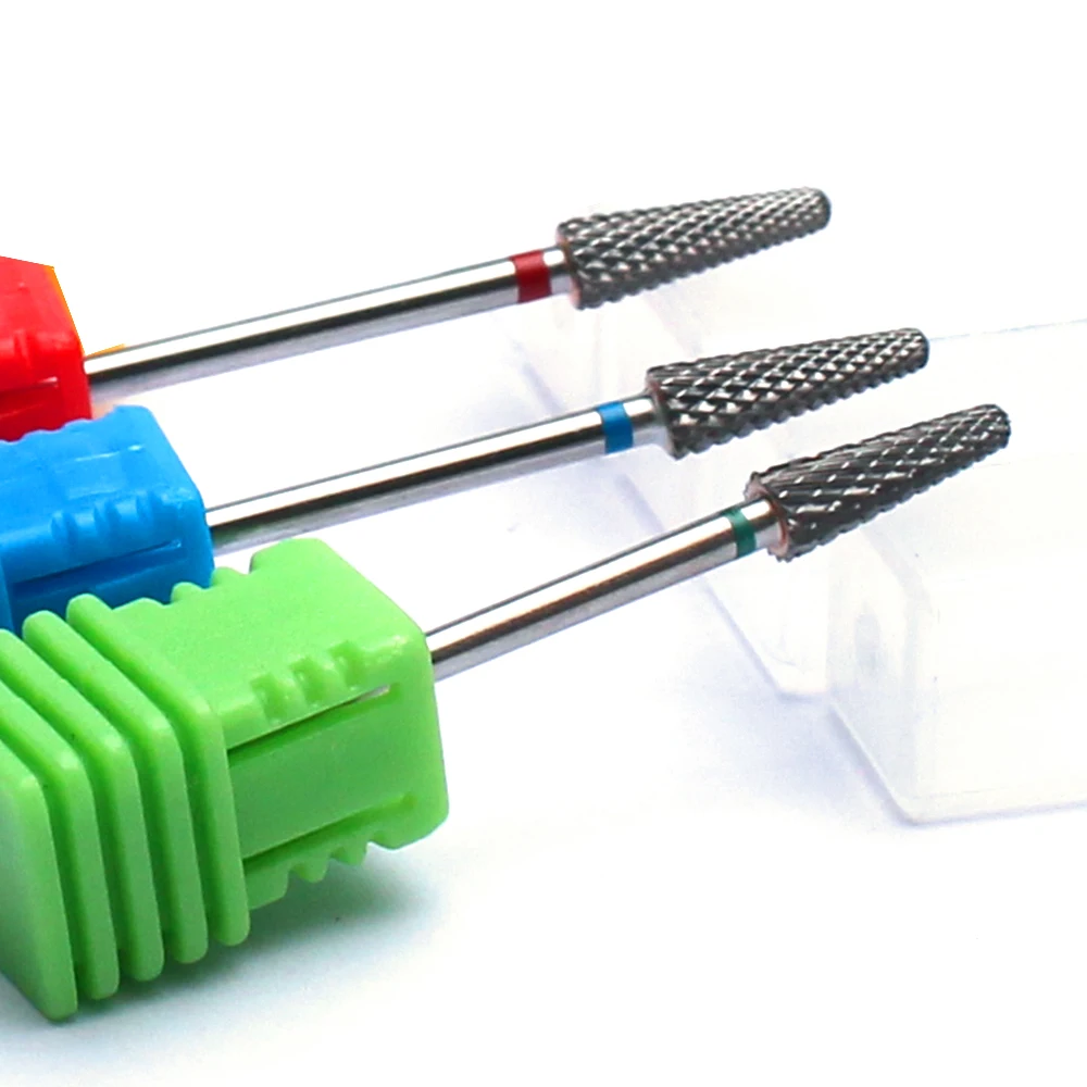 1 Uds. Broca de carburo de tungsteno para uñas, taladros eléctricos para manicura, fresa, aparato de rebabas, limas para uñas, herramientas de pedicura