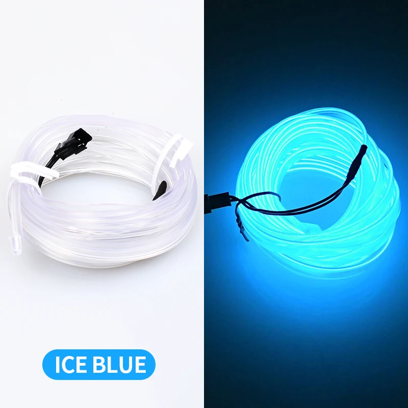 5m Auto Innen Atmosphäre Beleuchtung LED Streifen 5V DIY Flexible EL Kaltlicht Linie Rohr Mit USB Auto dekoration Umgebungs Lampe