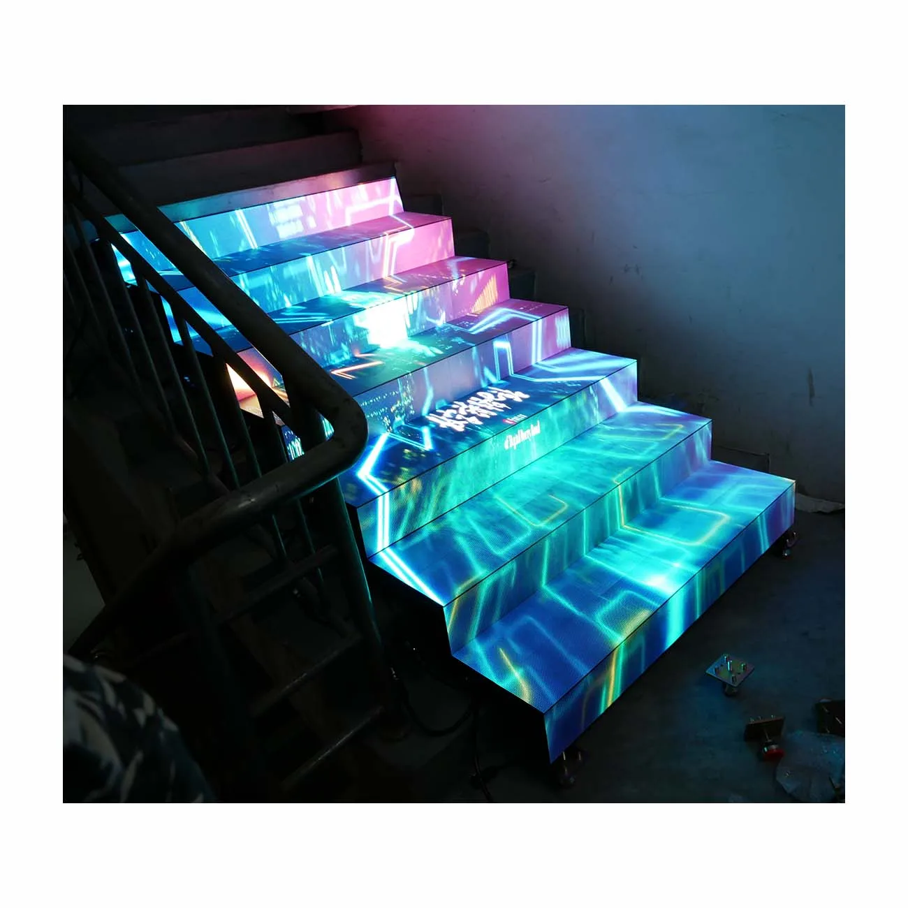 

TOPLED P3.125 Led Display Screen Floor Dance Led Stairs case Lights for Christmas Decoration Smart Led Screen