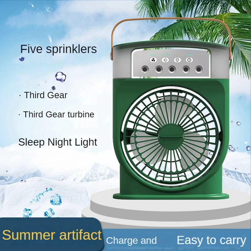 Portable Air Conditioner Fan 5-Hole Spray Air Cooing Mini Personal Fan Electric Fan Humidifier Table Fan For Home