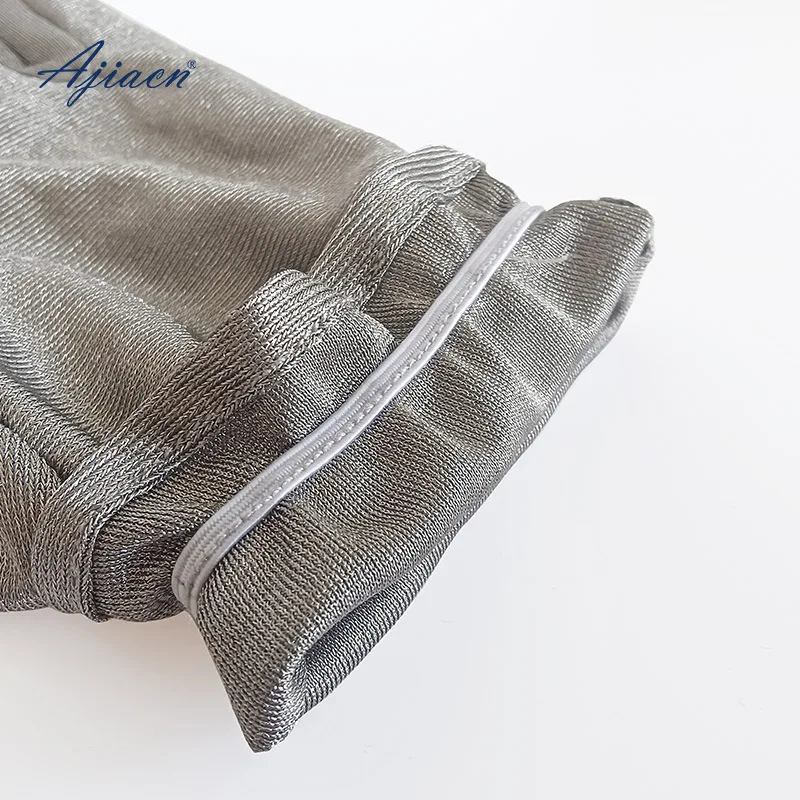 Guanti in fibra d'argento Materiale conduttivo antistatico Guanti touch screen Protezione antibatterica per le mani con schermatura EMF