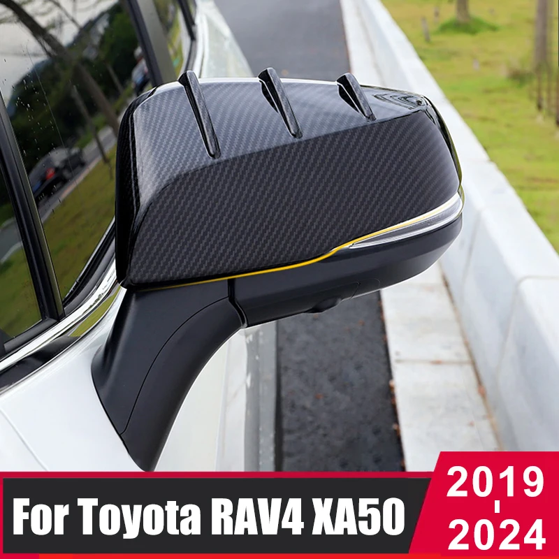 For Toyota RAV4 XA50 Hybrid 2019 2020 2021 2022 2023 2024 Car Rearview Mirror Cover Side Wing Cap Shell Protective Case Trims