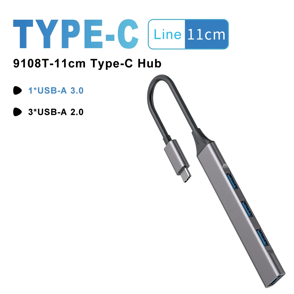 Getatek-Hub USB tipo C 3,0 OTG, 4 puertos, adaptador divisor múltiple, accesorios para portátil, Lenovo, Macbook Pro