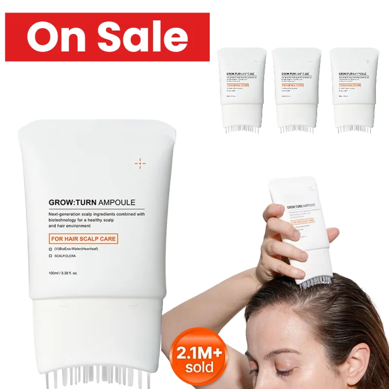 Scalp Revitalizing Hair Serum with Built-In Massager Brush, Nourishing & Strengthening Essence for Hair Growth & Repair