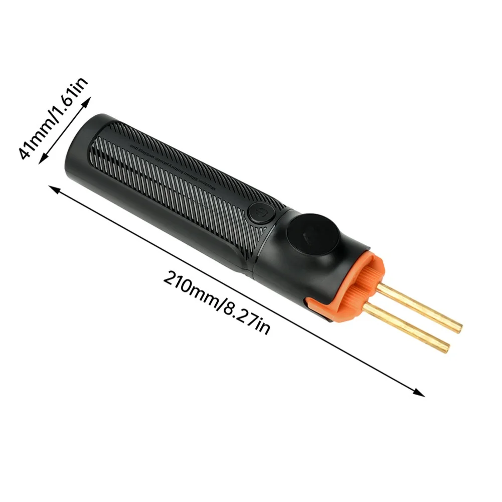 Black Cordless Plastic Welder Accurate Heat Application Tool Cordless Welding Tool 41mm Heating Nozzle Lightweight Construction