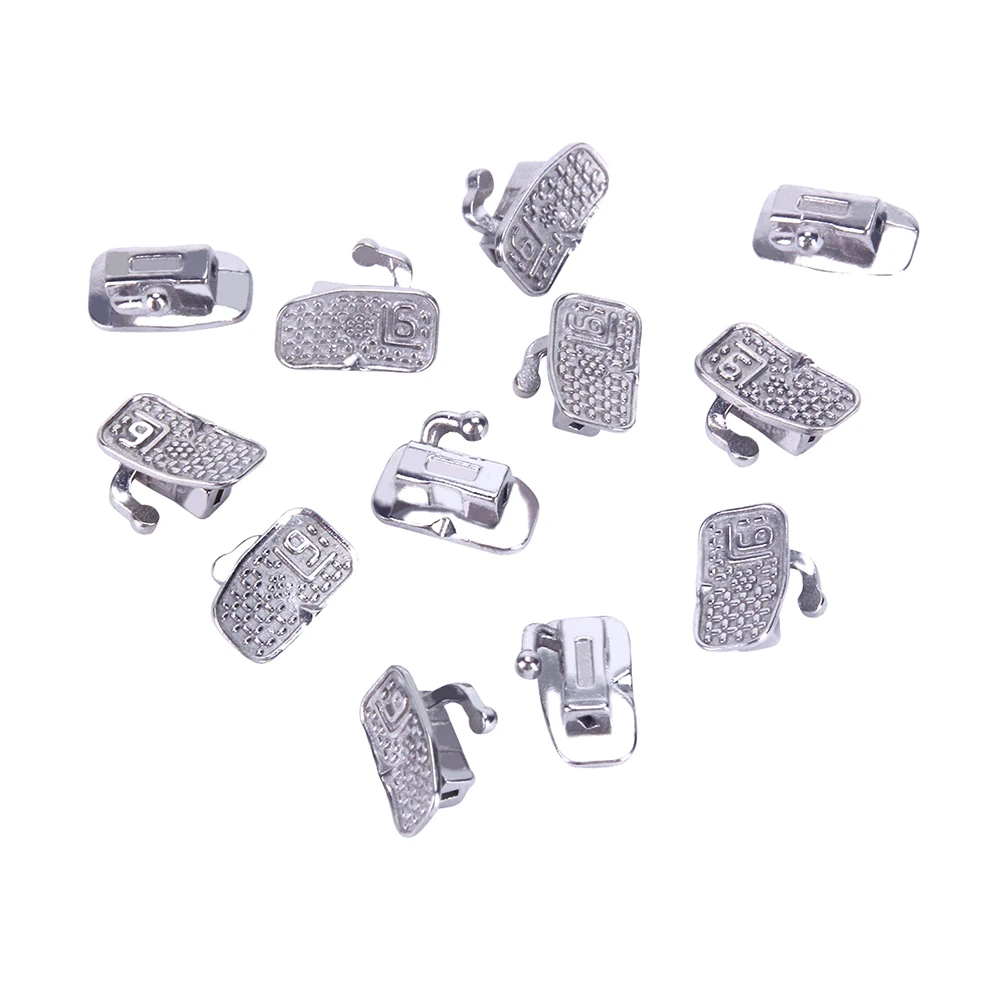 50 Sets/Pack AZDENT Dental Orthodontic Buccal Tube 1st/2nd Molar Bondable Non-Convertible Single Monoblock Roth/MBT 018/022