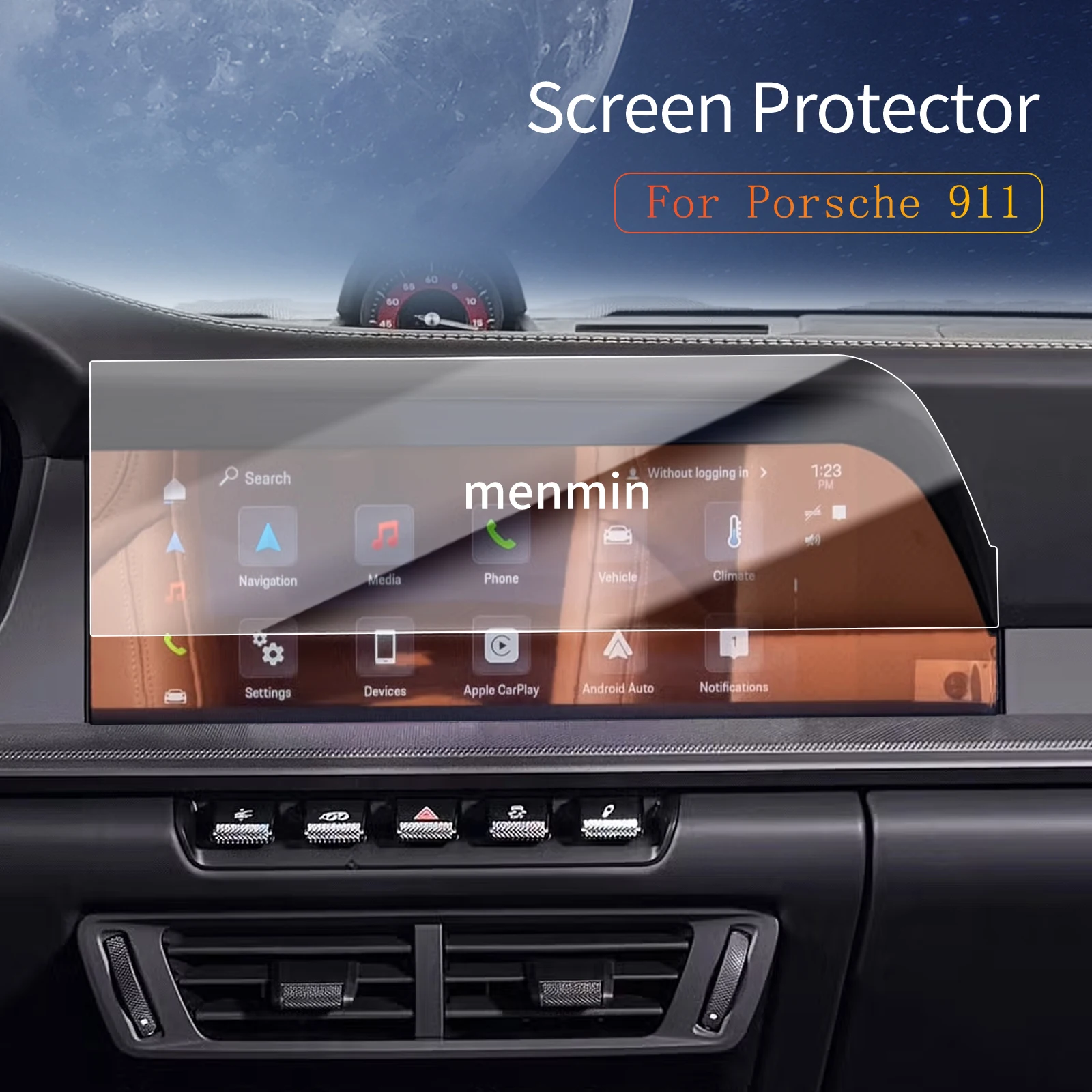 

Car Stickers Dash Carplay Mirror Screen Protector Display Tempered Glass Protective Film Vehicle For26 Porsche 911