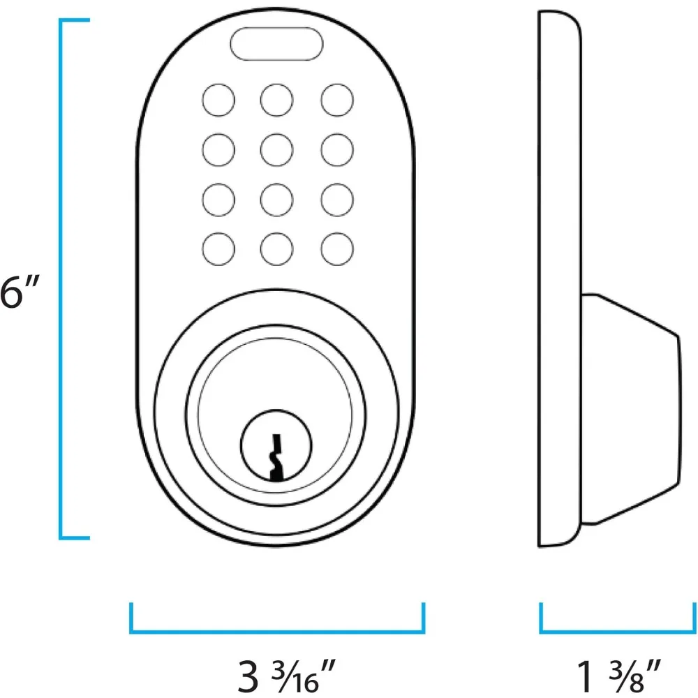 لوحة المفاتيح الرقمية ديدبولت قفل الباب دخول بدون مفتاح لمسة نهائية من النحاس المصقول الإلكتروني
