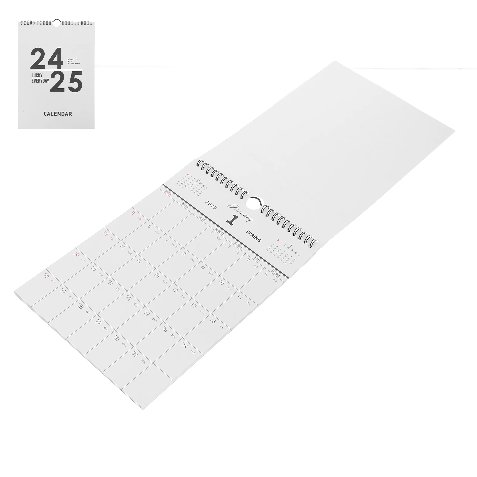 Wall Mounted Calendar 2025 Planner Office Sky Stickers Birthday Classroom Bulletin Board Paper Appointment Calendars Large