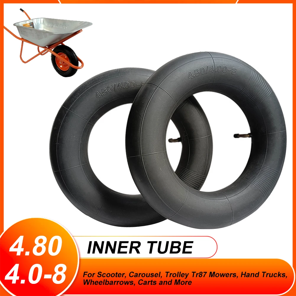 1 Pack 4.80/4.0-8 Inner Tube Rubber Tire for Scooter, Carousel, Trolley Tr87 Mowers, Hand Trucks, Wheelbarrows, Carts and More