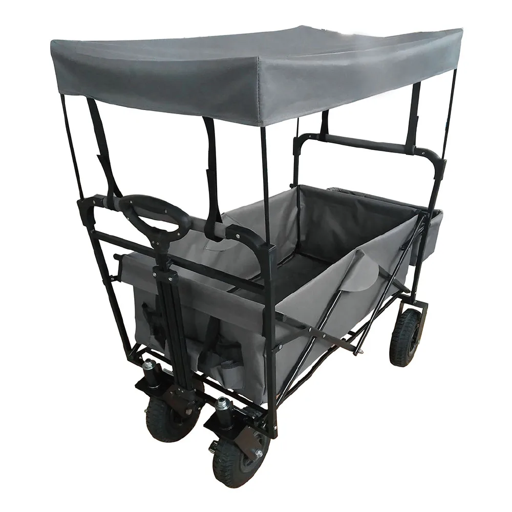عربة التخييم على الشاطئ في الهواء الطلق عربة التخييم حديقة درب عربة قابلة للطي مع غطاء بديل