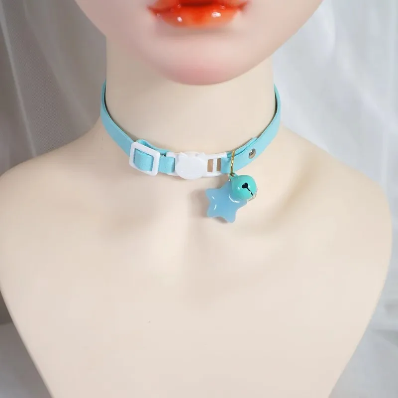 Japanese Lolita Original Sweet Cat Claw Bell Star Collar Choker Y2K Cute Girl Harajuku Wind Jewelry Soft Girl Necklace