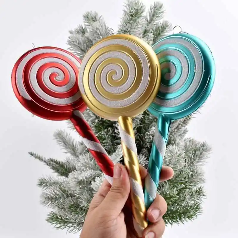 クリスマスデコレーション-キャンディ-プラスチック製ロリポップ-吊り下げ飾り-写真撮影用小道具-お祝いギフト-クリスマスツリー飾り