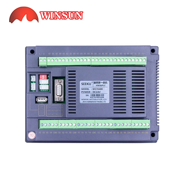 7-calowy ekran dotykowy HMI PLC All In One z panelem PLC zintegrowanym 0-10V 4-20MA Analogowy wyjście przekaźnikowe i tranzystorowe MODBUS