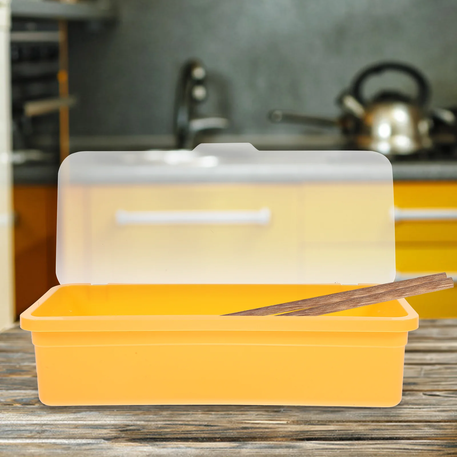 

Cutlery Storage Box Kitchen Drawer Organizer With Lid Plastic Chopsticks Drainer Utensil Container Flatware Tray Draining