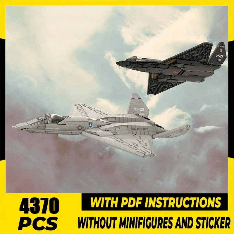 

Military Series Model Moc Building Blocks 1:35 Scale YF-23 Grey Ghost Black Widow Model Technology Brick Assembly DIY Toy Gifts