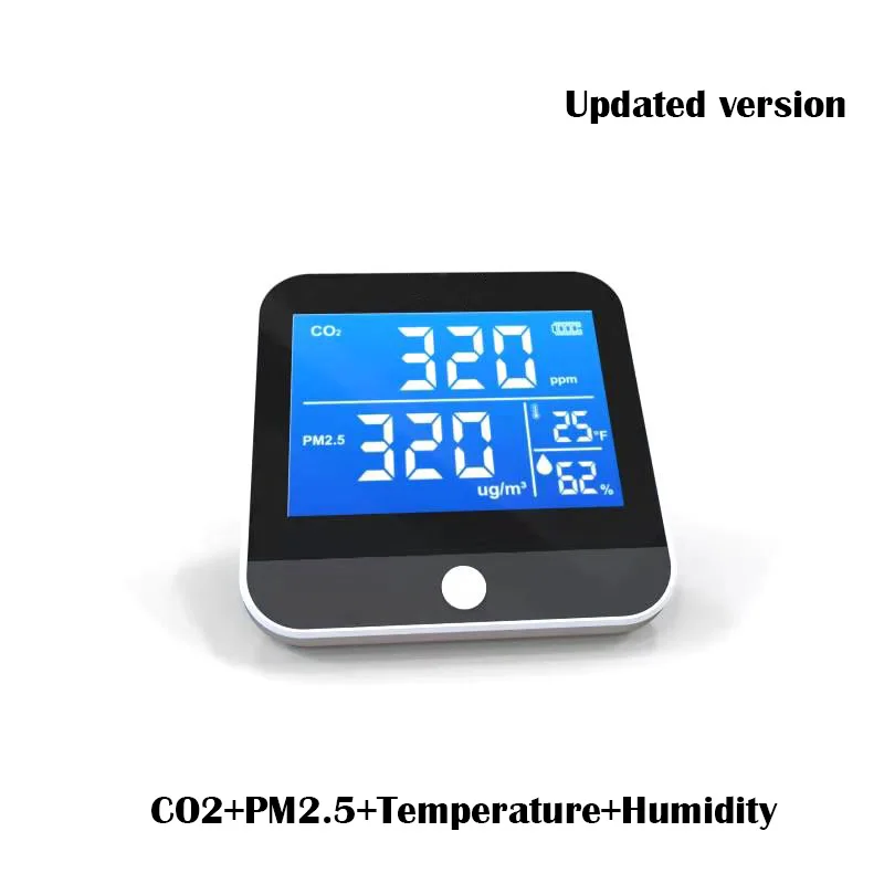 1pc Portable CO2 Monitor Temperature Humidity Monitor NDIR CO2 Detector Indoor Air Quality Detection Carbon Dioxide Detector