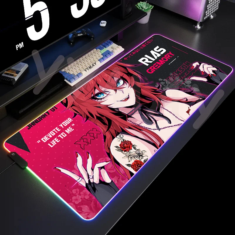 

Sexy Girl Large RGB Mouse Pad Gaming Mousepad LED Mouse Mat Gamer Mousepads PC Desk Pads RGB Keyboard Mats XXL 35.4x15.7in