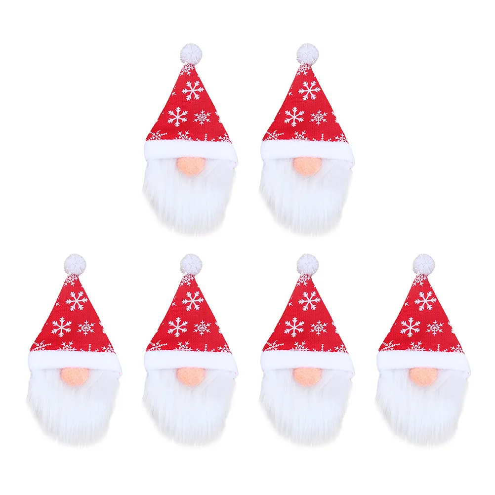 Christmas Wine Bottle Covers Set – Gnome-Shaped Party Decorations for Holiday Gifts & Festive Table Display