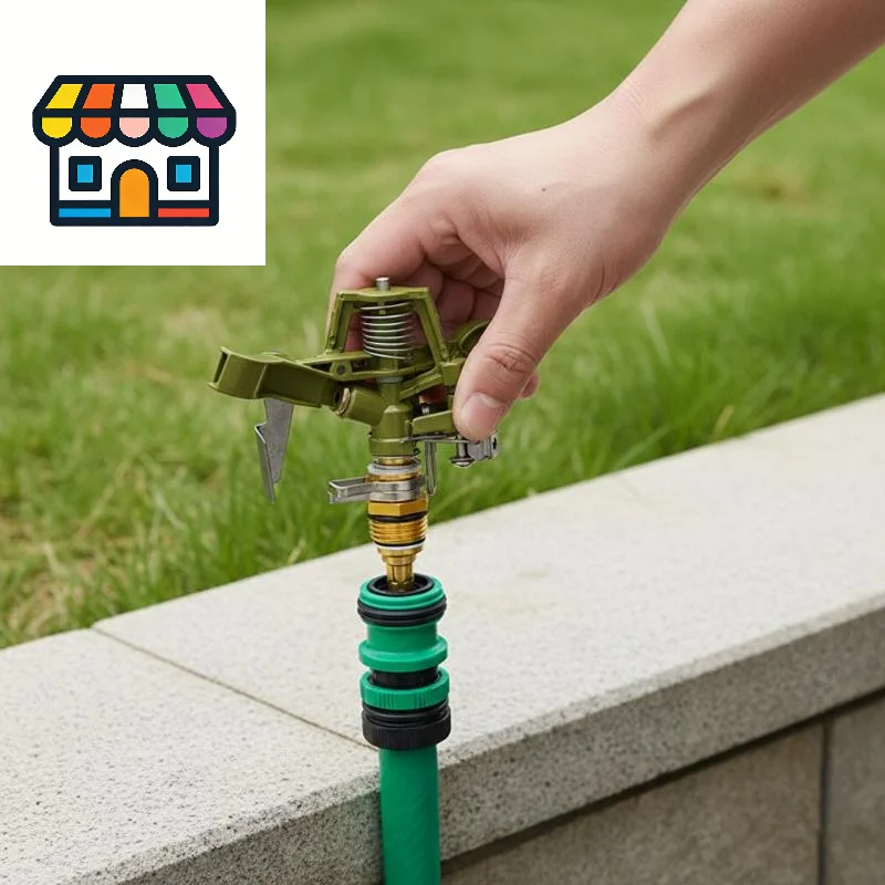 1/2 3/4 Inch Metal Pulsating Sprinkler 360 Degree Rocker Arm Rotating Lawn Watering Sprinklers For Garden Irrigation System