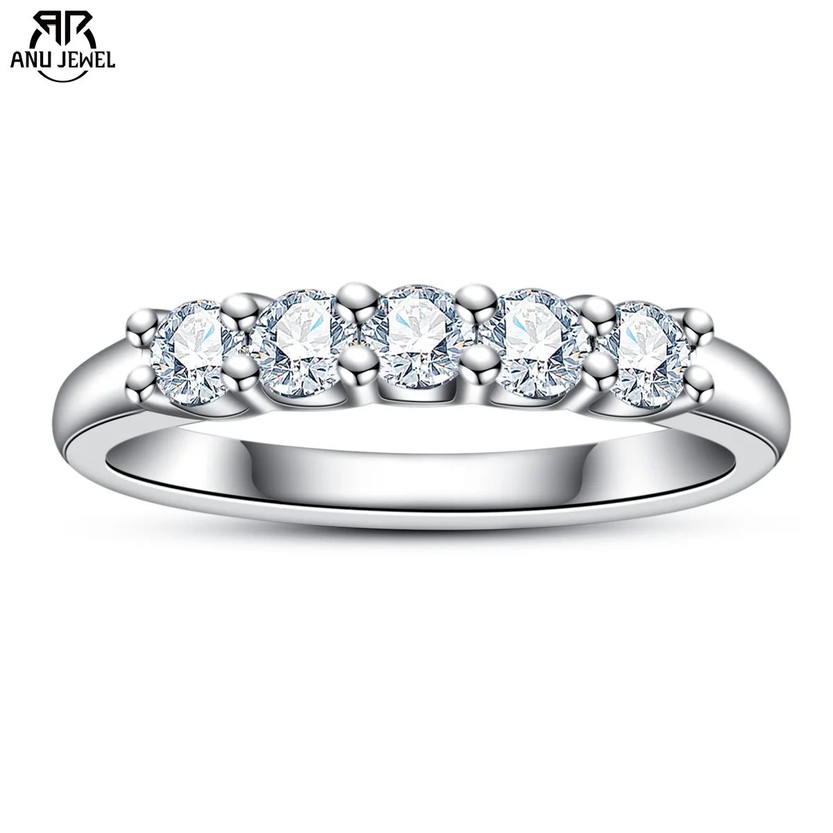 

♥Jewel 3 мм 0,5 cttw Кольцо с муассанитом 14 К Позолоченные обручальные кольца для женщин Ювелирные изделия Подарки Оптовая продажа