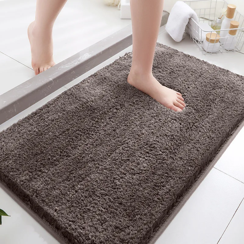 Soft Comfortable Thick Plush Floor Mat,Bathroom Rug,Bedroom Carpet,Living Room Mat,Non-slip Rug,Water Absorption Anti-Slip