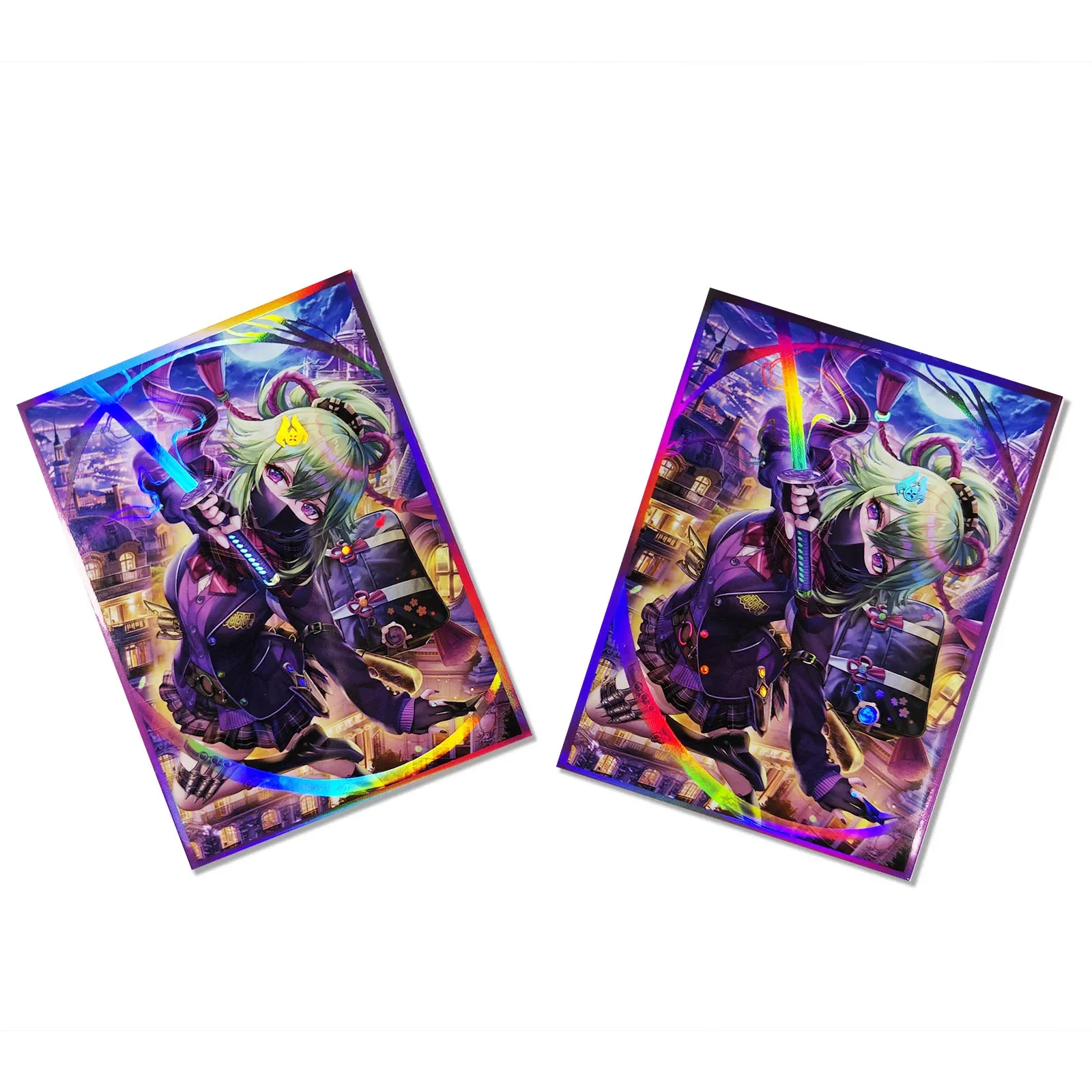 

60pcs 67x 92mm Holographic Standard Size Trading Cards for MTG/DTCG/PTCG/PKM Art Anime Printing Card Sleeves Protectors