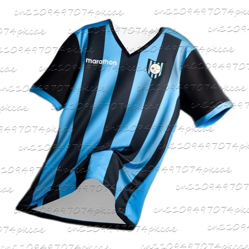 25/26 Nuevo Huachipato FC Campeón Del Sur Camiseta de fútbol de manga corta transpirable ropa deportiva a rayas de moda para hombres y mujeres