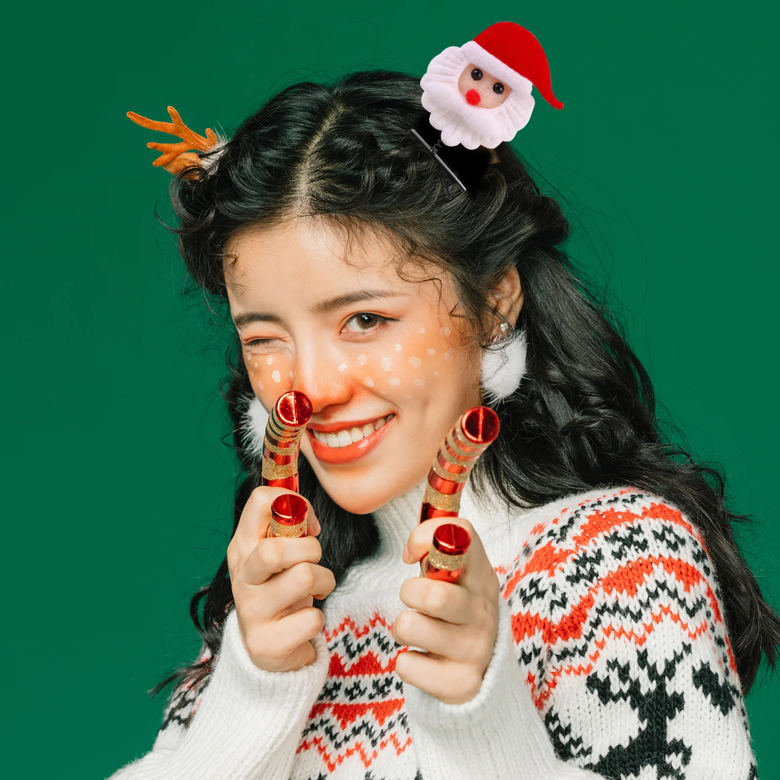 

6Pcs Christmas Hair Clips Durable Party Hairbars Hairpins Festive Accessories for Girls Holiday Style Christmas Hair Clips