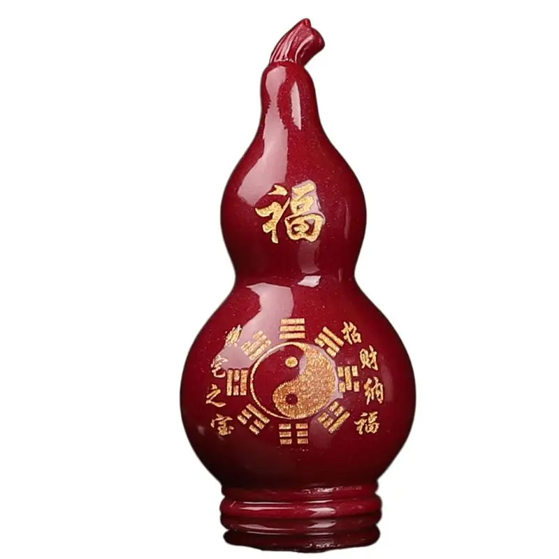 

Cinnabar Lucky Hallway Home Gourd Opening Gossip Living Room Crafts Town House Purple Gold Decoration Baifu