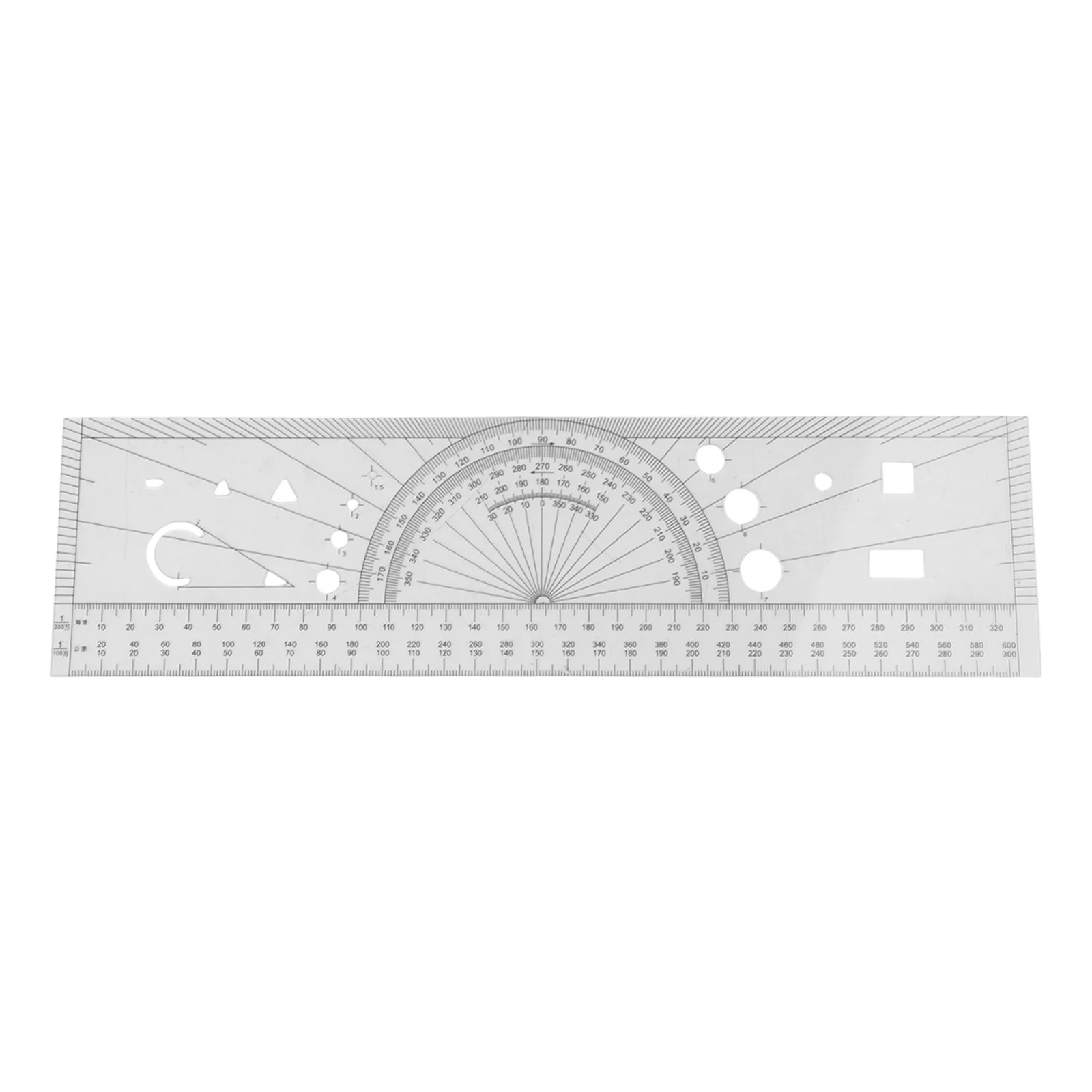 Civil Aviation Ruler Aviation Navigation Ruler High-quality Plastic Rigorous Requirement Compliant Suitable For Measurement