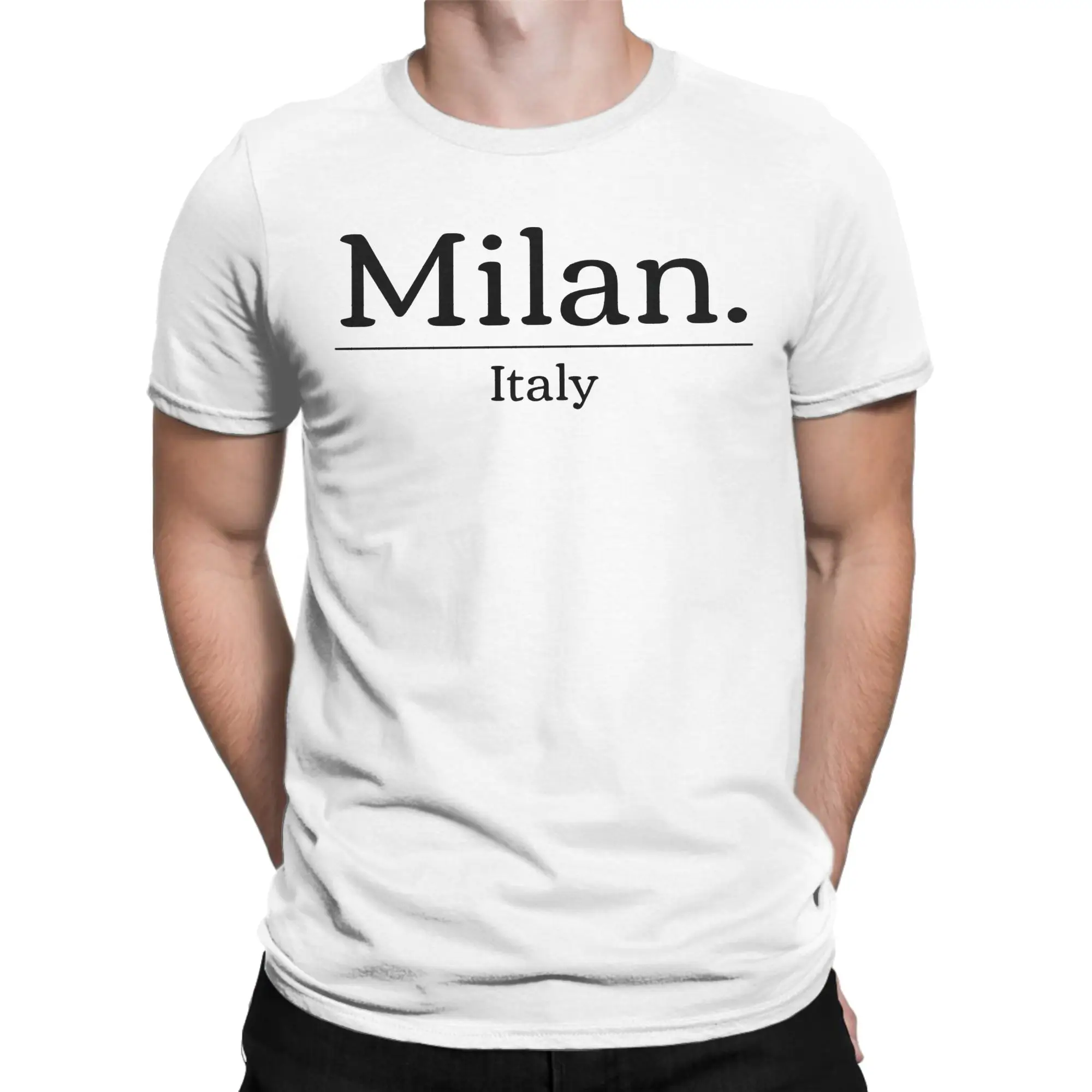 Milan City Italy T-Shirt Men  Y2K Retro T-Shirts Summer O-Neck Novelty Tees Dropshipping Oversized Tops