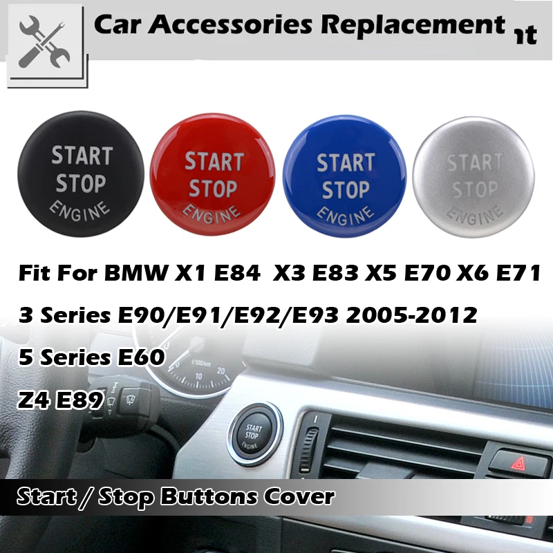 Engine Star Stop ButtonTrim Cover Fit For E90 E91 E92 E93 2005-2012 E60 E87 X1 E84 X3 E83 X5 E70 X6 E71 Z4 E89 Car Accessories