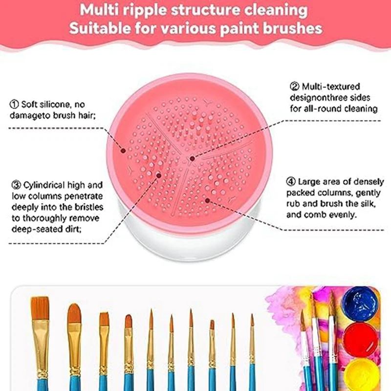 Electric Paint Brush Cleaner Rinse Cup USB Cleaning Washer Rinser Cleaning Tool For Acrylic