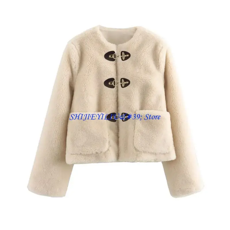 E21F Fashion Coat Toggle Buckles Easy Installation Closure Button for Overcoat Jackets