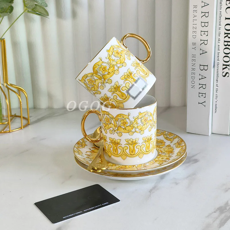 

Ceramic Bone China Cups Saucers Bowls Spoons Plates Teapots Tableware Suitable for Afternoon Tea Guest Serving Office Coffee