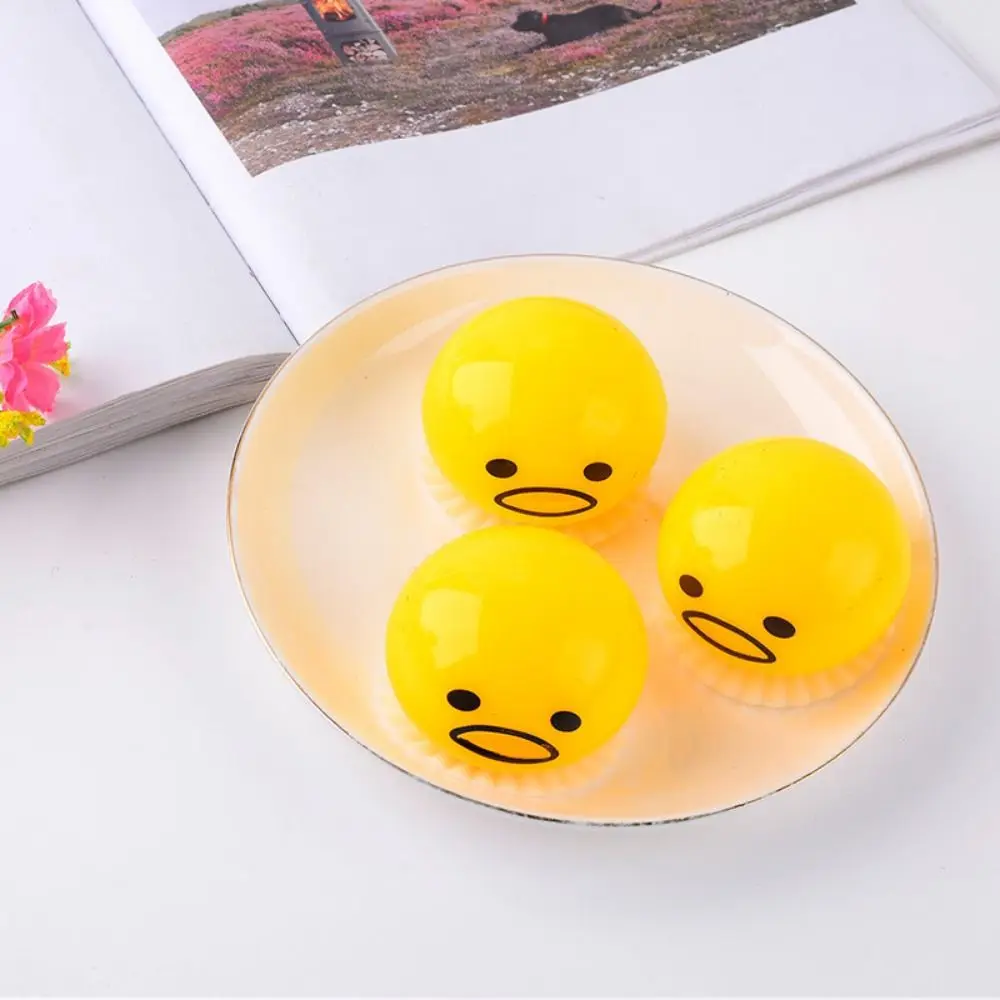 Fluid Vomiting Egg Yolk Pinch Toys Puking Tricky Vomiting Egg Yolk Squeezing Toy Non Stick Funny