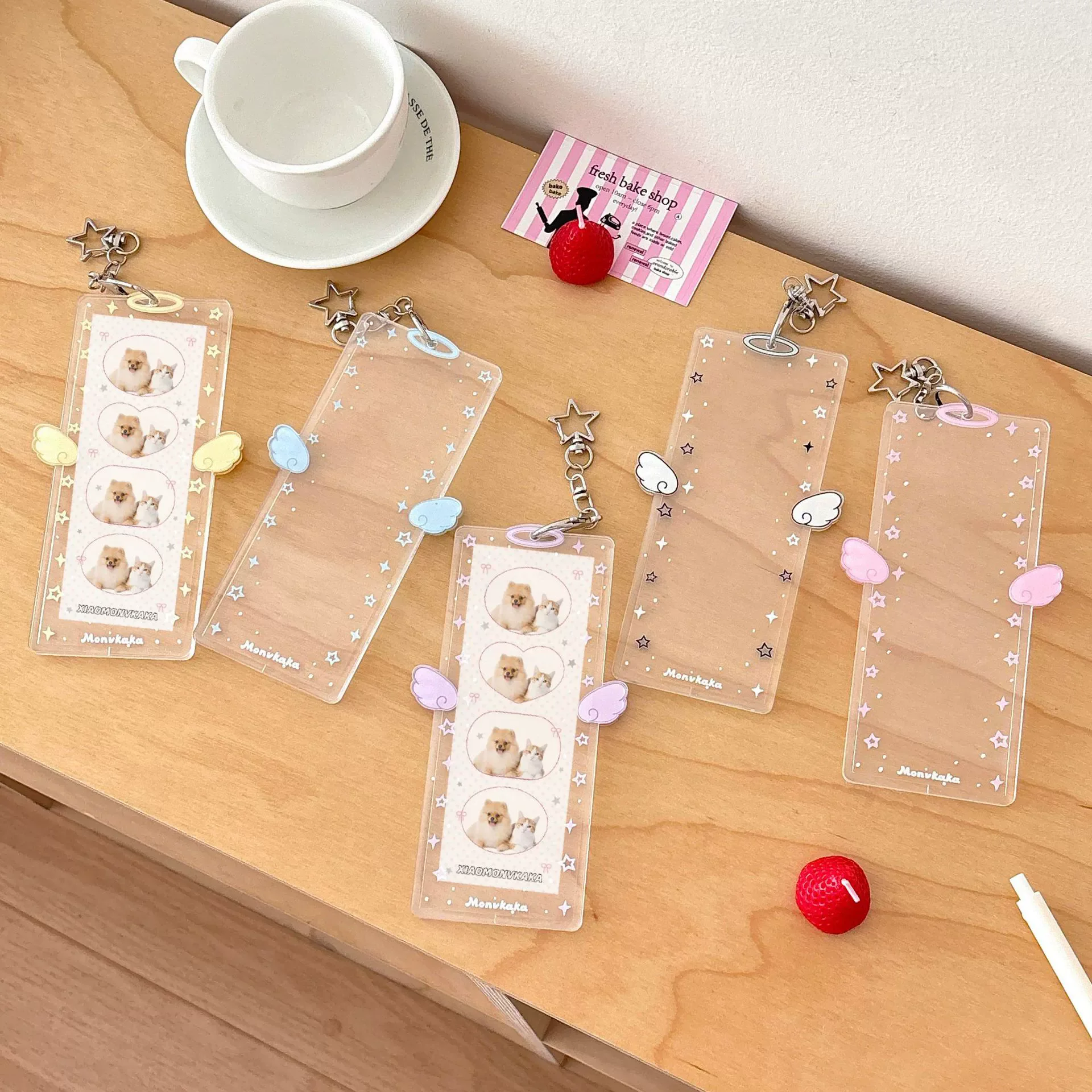 Acrylic Angel Wings Photo Booth Frames Photo Booth Album For 2x6 Inch Photo Strips Wedding Album 2 x 6 Bookmark Holder