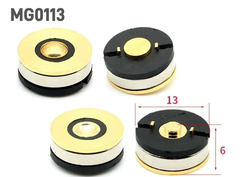 Magnetischer runder Pogo-Pin-Stecker, 10 A, männlich, weiblich, Metall, federbelastet, 1-poliges DC-Ladegerät, 16 AWG-Draht, M12-Gewinde, Gold – Detail 9