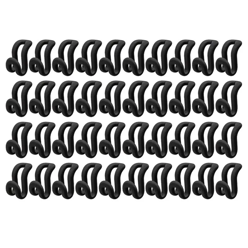 B03C-Clothes Hanger Connector Hooks,Flocking Hanger Hooks Space Saver Duty Clothes Hangers Hooks For Closet Organizer, 80PCS