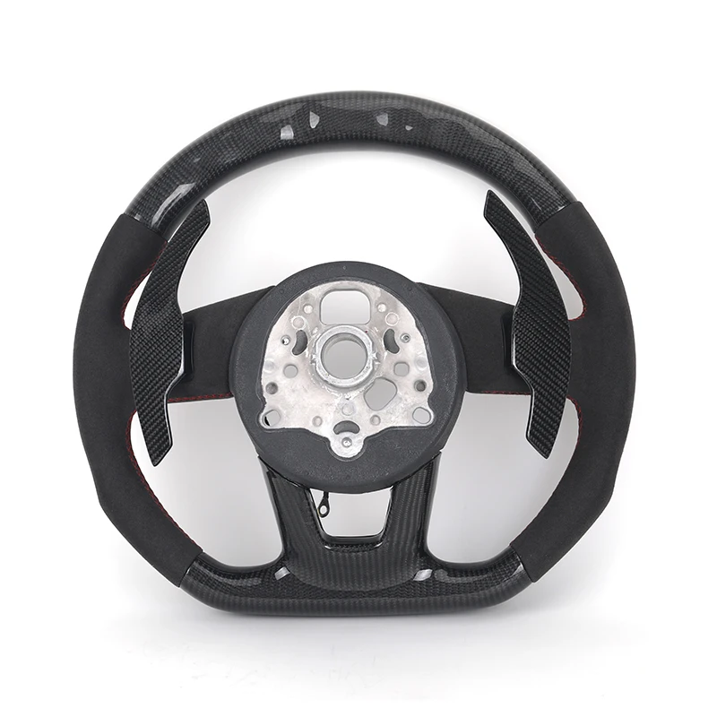 S Line Half for Alcantara Carbon Fiber LED Steering Wheel for Audi A3 A4 A5 A6 B7 8V B9 S3 S4 S5 RS3 RS4 RS5 RS6 RS7 C7 C8 Q5 Q7