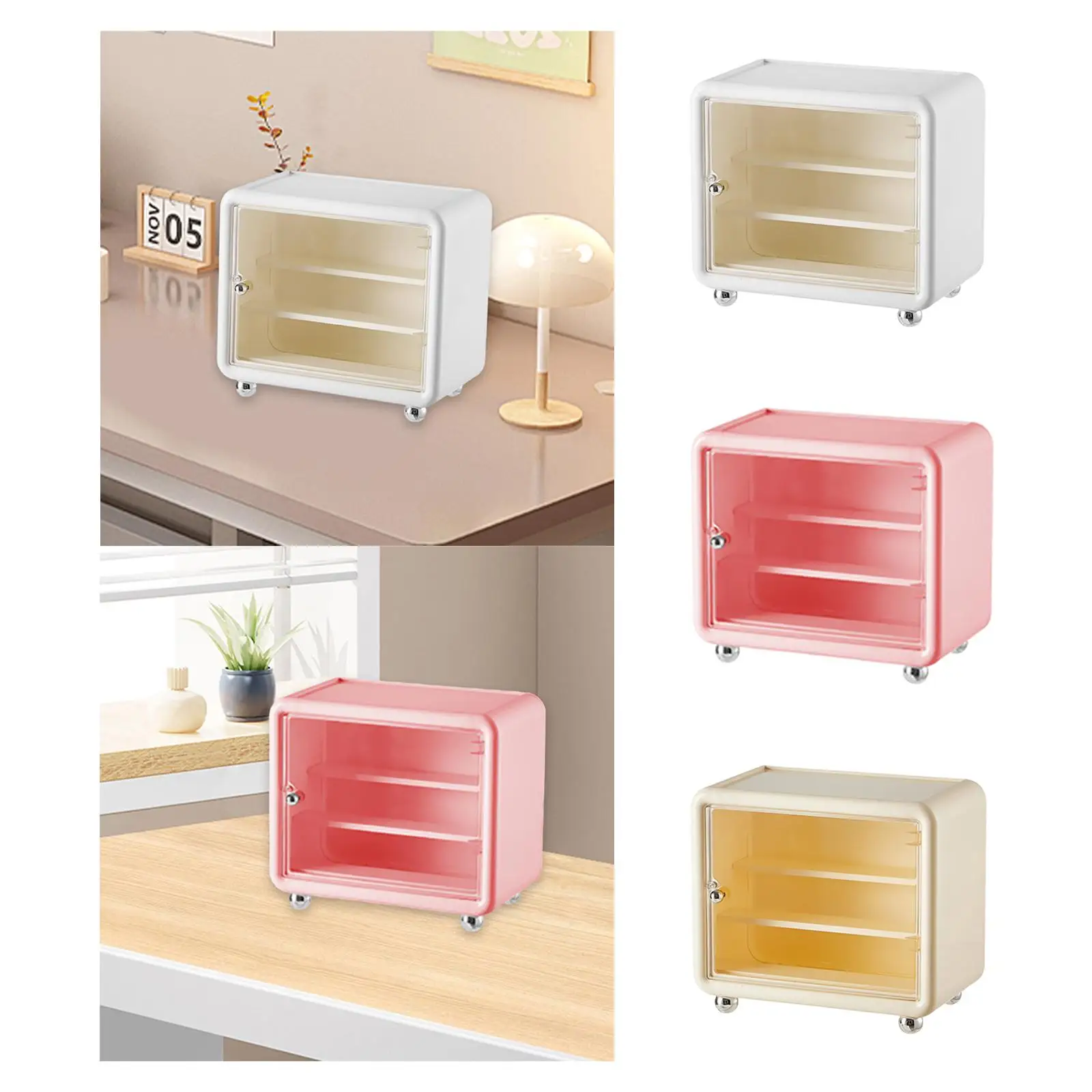 

Action Figure Display Case Cabinet Rock Stone Mini Figurine Party Showcase