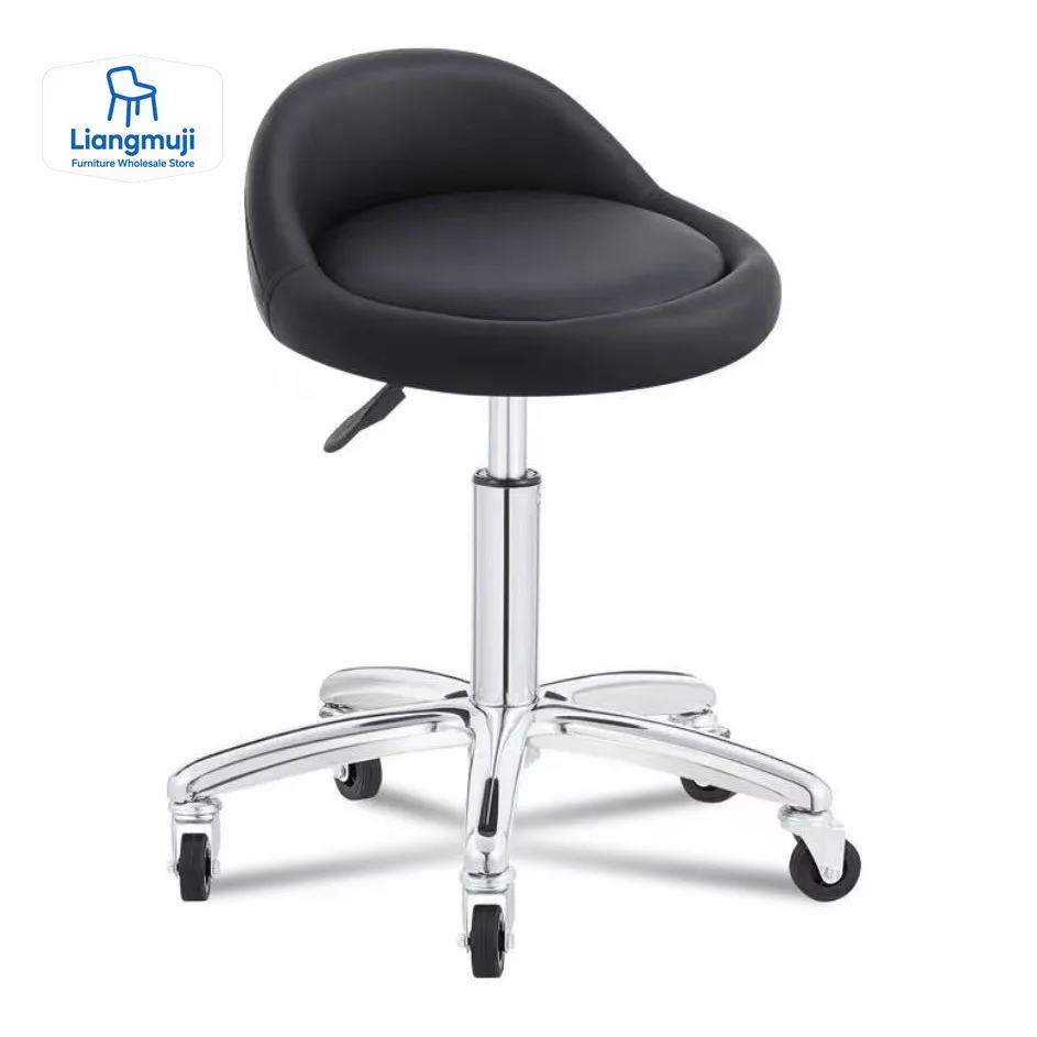 

IP20 WOLTU Swivel Office Stool with Wheels Height Adjustable Roller Rocker with Low Backrest Work Computer Chair Dressing Stool