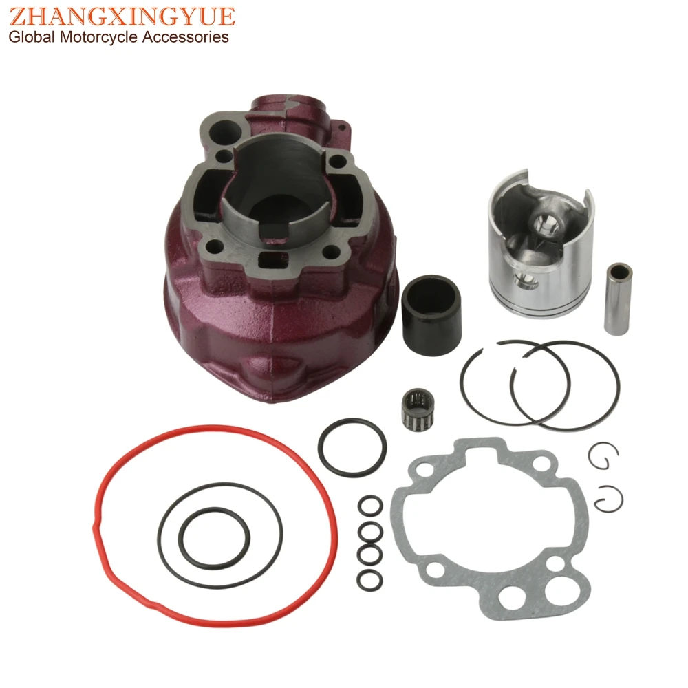 Motorcycle 49mm 90cc Big Bore Cylinder Kit & Head For Peugeot NK7 XP6 XP7 XPS XR6 XR7 50cc LC 2T AM6 Minarelli Engine