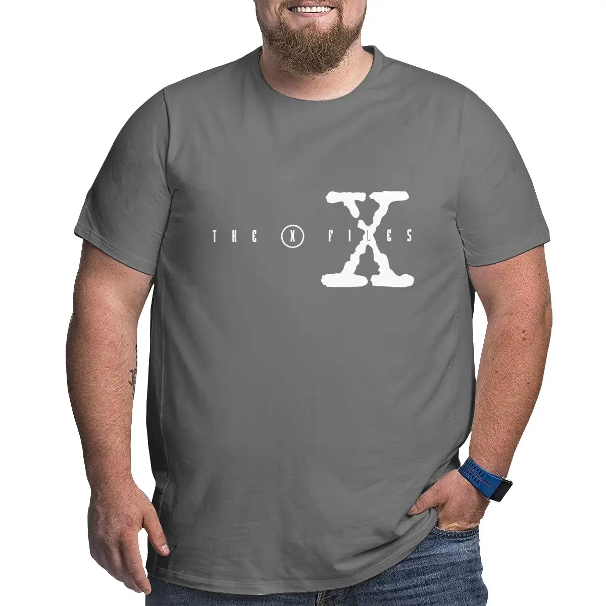 The X FILES Cotton printed Clothes T-shirts for men mens graphic tshirts plus size Big Tall Tees Oversized 4XL 5XL 6XL T-Shirt